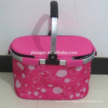 Collapsible insulated basket recycle aluminum foll cooler bag